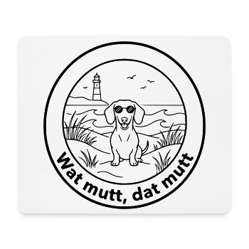 dackel wat mutt dat mutt - Mousepad (Querformat) - Weiß - Vorne