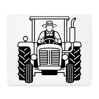 Tractor - Mouse Pad (horizontal) - white - Front