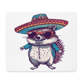 Hedgehog Comic Funny Sombrero - Mouse Pad (horizontal) - white - Front