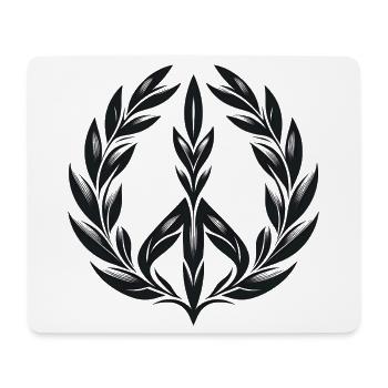 Laurel Wreath Peace - Mousepad (Querformat) - Weiß - Vorne