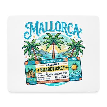 Mallorca Boarding Pass – Sommer Urlaub - Mousepad (Querformat) - Weiß - Vorne
