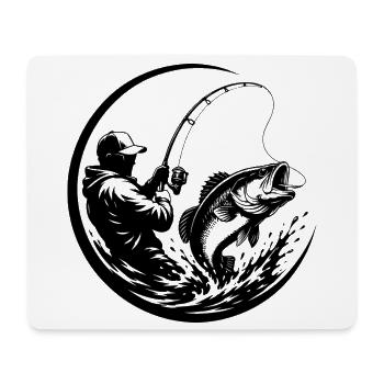 Angler - Mousepad (Querformat) - Weiß - Vorne