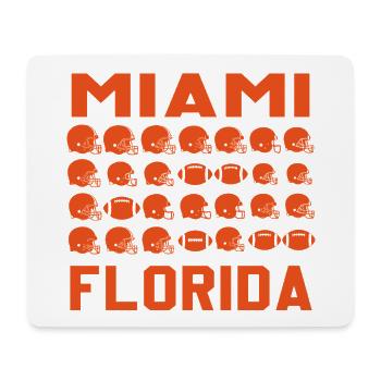 Miami Florida Football-Grid - Mousepad (Querformat) - Weiß - Vorne