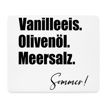 Vanilleeis Sommer Olivenöl - Mousepad (Querformat) - Weiß - Vorne