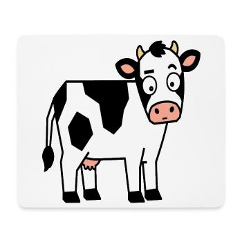 Cow Cartoon Cheerful Pattern - Mouse Pad (horizontal) - white - Front
