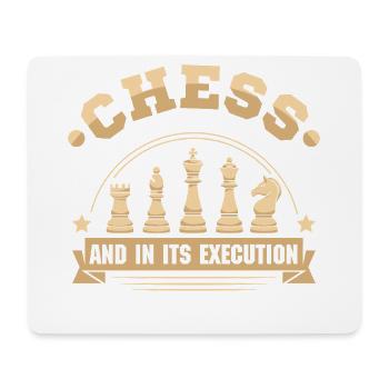 Échiquier des joueurs d’échecs - Tapis de souris (format paysage) - blanc - Devant