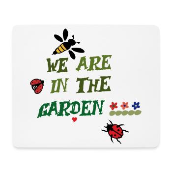 Nous sommes dans le jardin - Tapis de souris (format paysage) - blanc - Devant