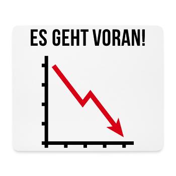 Es Geht Voran! (Fortschritt / Abwärts / POS 2C) - Mousepad (Querformat) - Weiß - Vorne
