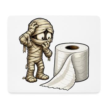 La momie et le dessin animé en papier toilette - Tapis de souris (format paysage) - blanc - Devant