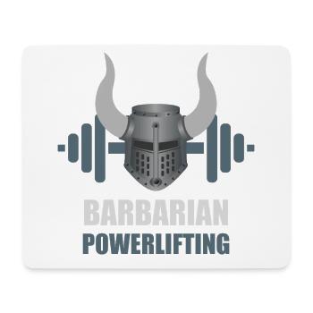 Barbarian Warrior Powerlifting Workout - Mouse Pad (horizontal) - white - Front