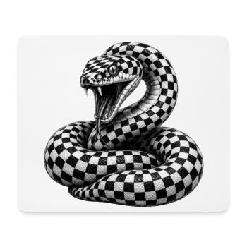Checkerboard Cobra - Mousepad (Querformat) - Weiß - Vorne