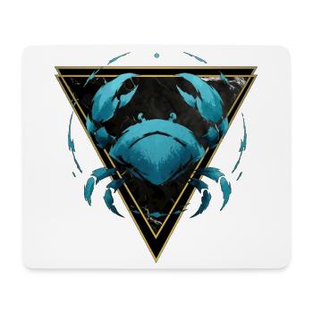 Wasserzeichen des Krebses – Tierkreis von Kék-Ina - Mousepad (Querformat) - Weiß - Vorne
