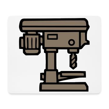 Standbohrmaschine Werkzeug Icon - Mousepad (Querformat) - Weiß - Vorne