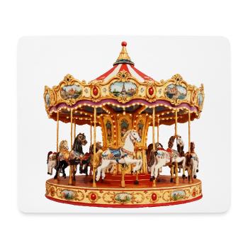 Prächtiges Karussell auf dem Jahrmarkt - Mousepad (Querformat) - Weiß - Vorne