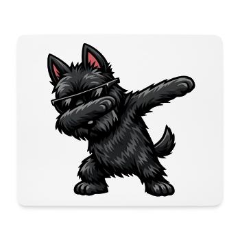 Dab du Scottish Terrier dans un style comique - Tapis de souris (format paysage) - blanc - Devant