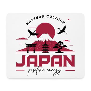 Japan Culture: Fuji & Positive Energy - Mouse Pad (horizontal) - white - Front