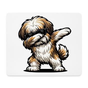 Tappage de Lhassa Apso - Tapis de souris (format paysage) - blanc - Devant