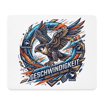 Geschwindigkeit – Ungezähmte Energie - Mousepad (Querformat) - Weiß - Vorne