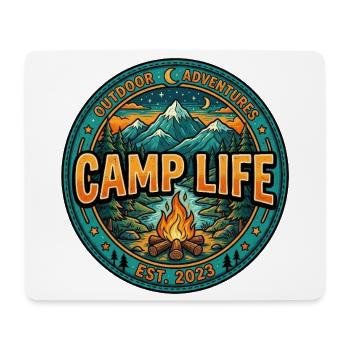 Camp Life – Camping & Outdoor Adventure Design - Mouse Pad (horizontal) - white - Front
