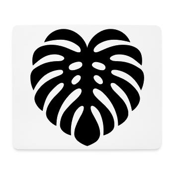 tropisches Blatt - Mousepad (Querformat) - Weiß - Vorne