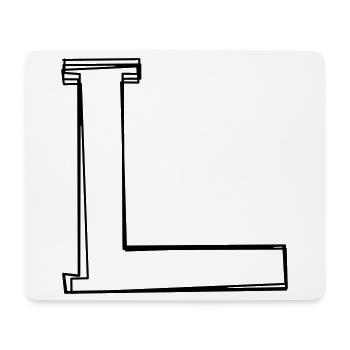 Buchstabe L handgezeichnet - Mousepad (Querformat) - Weiß - Vorne