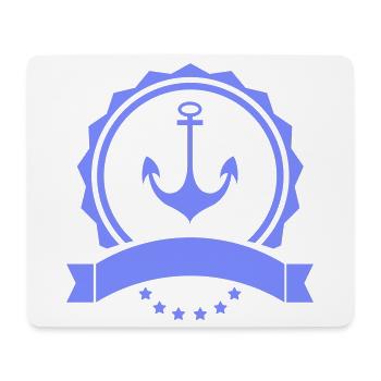 Anker abzeichen Nautik Logo - Mousepad (Querformat) - Weiß - Vorne