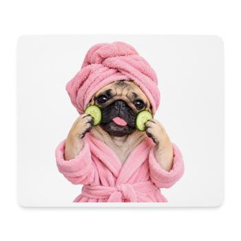 Mops Hund süßer Mops niedlicher Mops - Mousepad (Querformat) - Weiß - Vorne