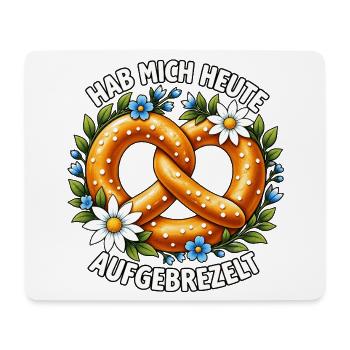 Aufgebrezelt - Mousepad (Querformat) - Weiß - Vorne