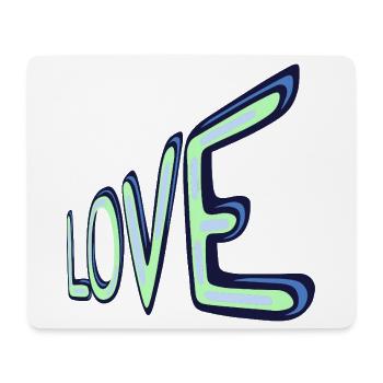 Liebes Neon Schriftzug - Mousepad (Querformat) - Weiß - Vorne