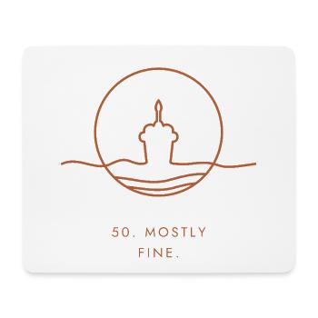 50. Geburtstagsgeschenk – 50. Meistens in Ordnung. - Mousepad (Querformat) - Weiß - Vorne