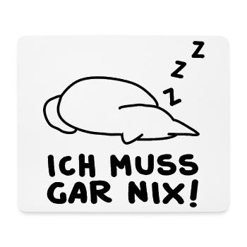 Lustige Schlafende Katze - Mousepad (Querformat) - Weiß - Vorne