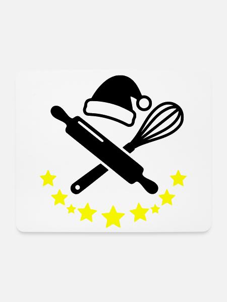 Weihnachts Baecker Logo - Mousepad (Querformat) - Weiß