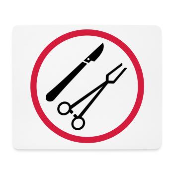 Medizin Skalpell Arzt, OP, Krankenschwester - Mousepad (Querformat) - Weiß - Vorne