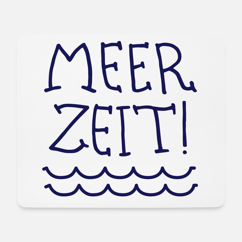 Meer Zeit Schriftzug - Mousepad (Querformat) - Weiß