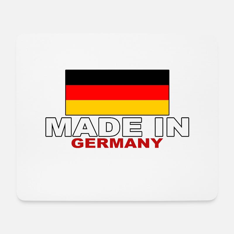 Made in Germany - Deutsche Flagge Stolz - Mousepad (Querformat) - Weiß