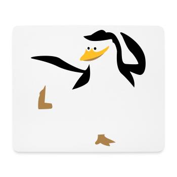 Penguin doing karate sport - Mouse Pad (horizontal) - white - Front