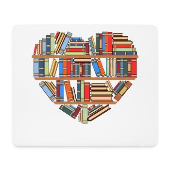 Livres de bibliothèque copieux pour des gens - Tapis de souris (format paysage) - blanc - Devant
