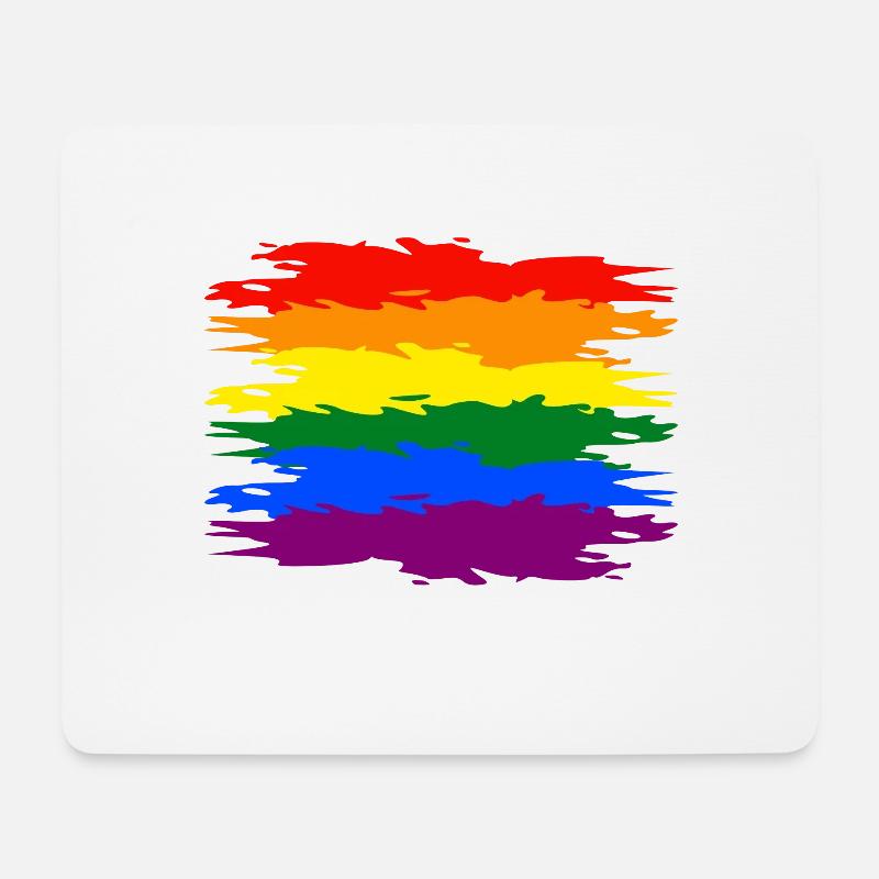 Rainbow flag - Mouse Pad (horizontal) - white
