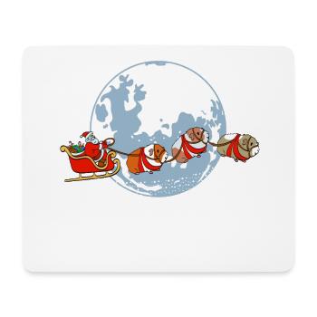 "Frohe WeihnachtMond" Hohohoho Weihnachtshemd - Mousepad (Querformat) - Weiß - Vorne