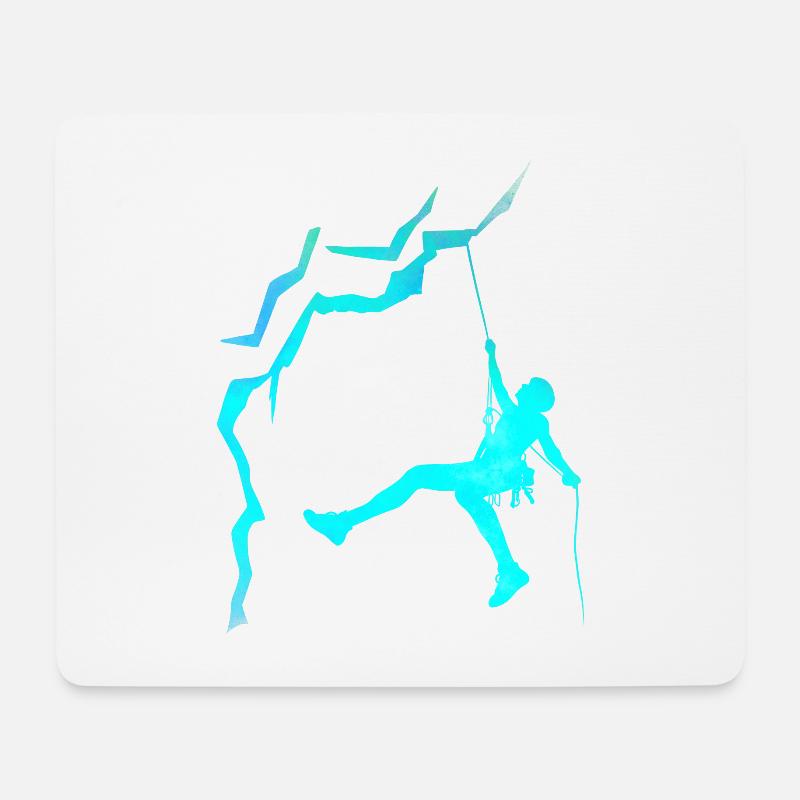 Klettern / Kletterer - Mousepad (Querformat) - Weiß