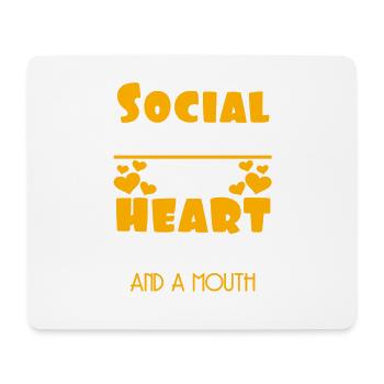 I'm A Social Worker I Was Born With My Heart On - Mouse Pad (horizontal) - white - Front