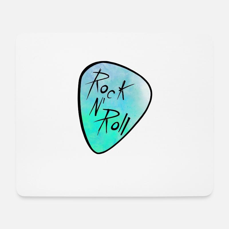 Rock and Roll Gitarre Pick! - Mousepad (Querformat) - Weiß