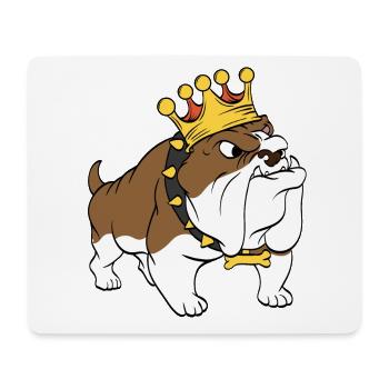 Couroné mignon adorable chien pour les amoureux - Tapis de souris (format paysage) - blanc - Devant