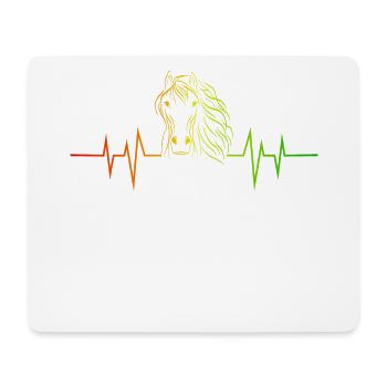 Heartbeat ECG is a brand new concept of chevaux - Tapis de souris (format paysage) - blanc - Devant