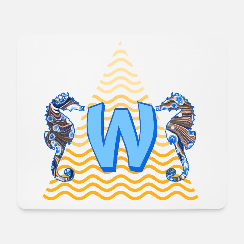 seepferdchen e 262 w - Mousepad (Querformat) - Weiß