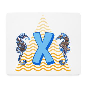 Hippocampe E 262 X - Tapis de souris (format paysage) - blanc - Devant