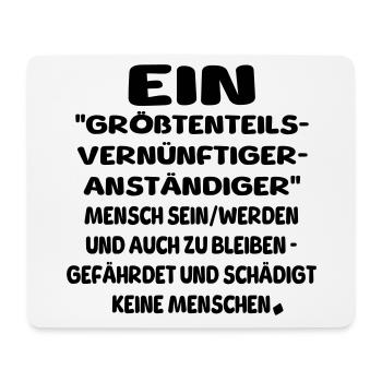 Mensch sein werden bleiben - Mousepad (Querformat) - Weiß - Vorne