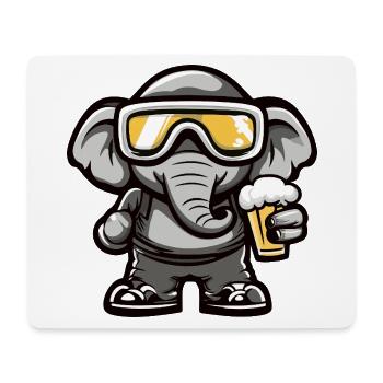Mammut Après-Ski Bière Bande dessinée - Tapis de souris (format paysage) - blanc - Devant