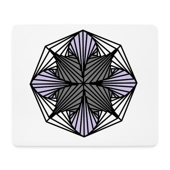 Geometric Art: Octagon (Shaded) - Mouse Pad (horizontal) - white - Front