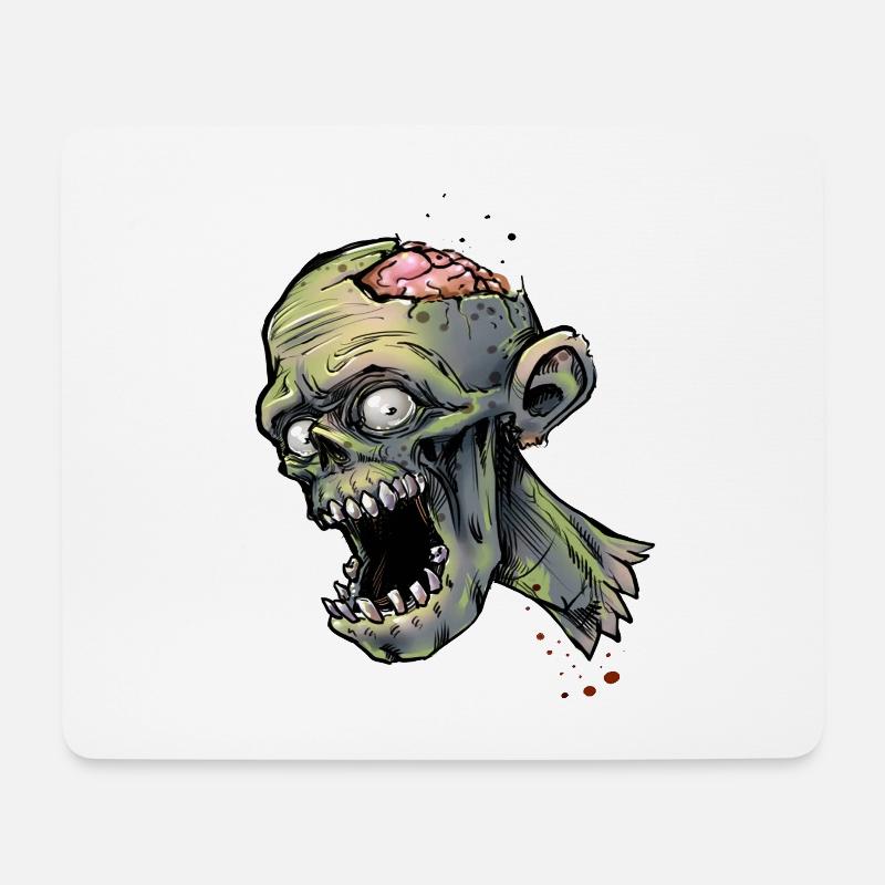 Zombie in einer Zombieapokalypse - Mousepad (Querformat) - Weiß